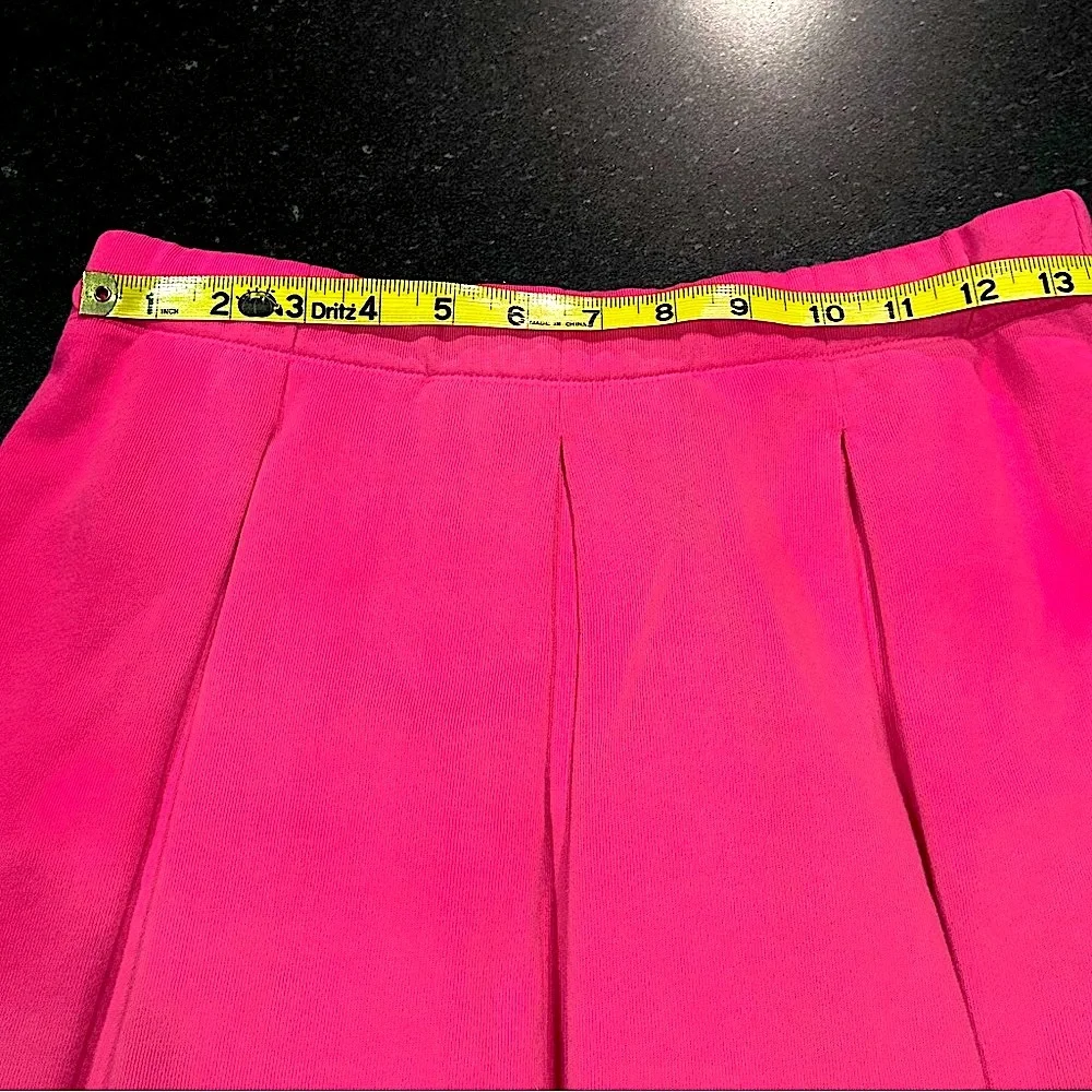 NWOT Monrow 90’s Classic Pleated French Terry Tennis Skirt Pink Y2K Small‎